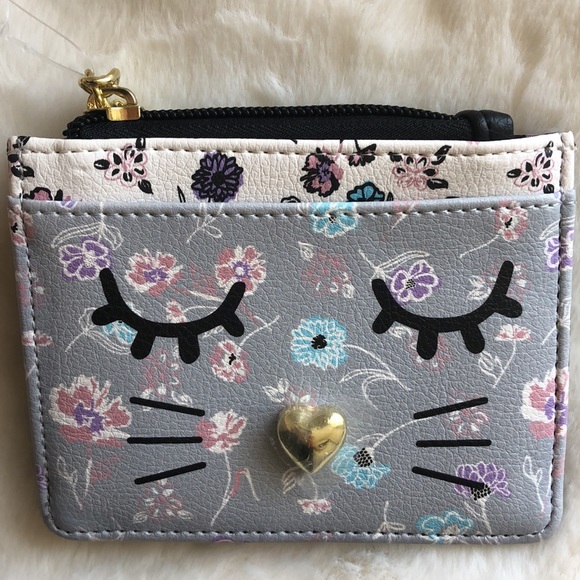 Betsey Johnson Other - 🏷$28|Betsey Johnson card/coin/Wallet case BRAND NEW Grey cat